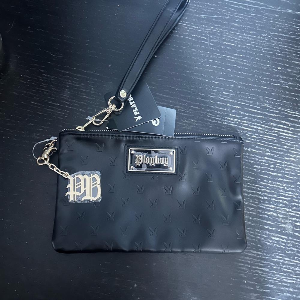 NWT PLAYBOY Elegant Black Wristlet